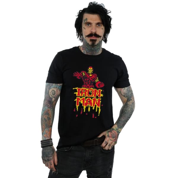 Marvel Mens Iron Man Pixelated T-Shirt