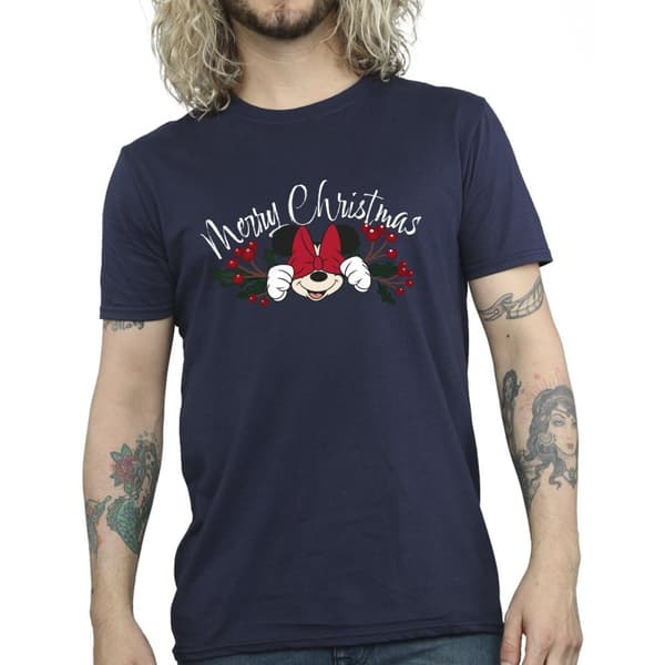 Disney Minnie Mouse Christmas Holly T-shirt - herr