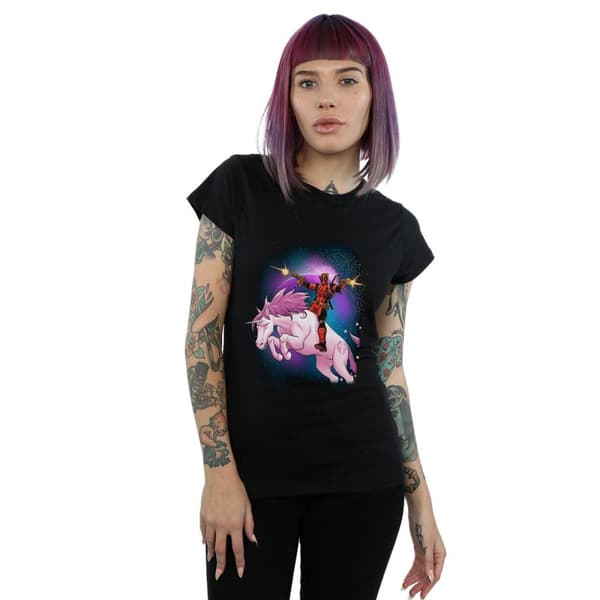 Marvel Dam/Tjej - Deadpool Space Unicorn - T-shirt i bomull