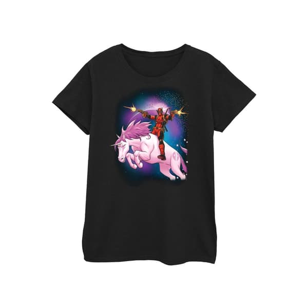 Marvel Dam/Tjej - Deadpool Space Unicorn - T-shirt i bomull