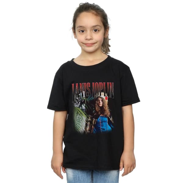 Janis Joplin Girls Baron Homage Cotton T-Shirt