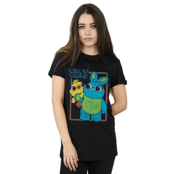 Disney Dam/Tjej Toy Story 4 Duck And Bunny Wild And Wacky Boyfriend T-shirt i bomull