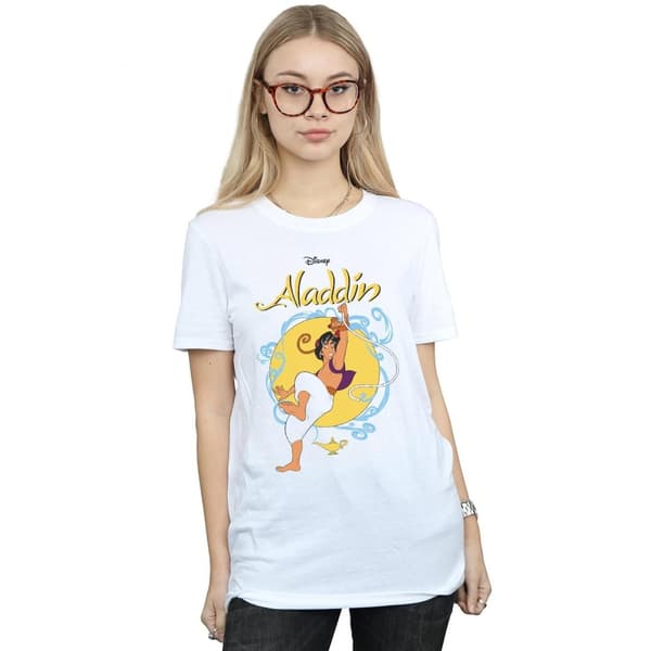 Disney Womens/Ladies Aladdin Rope Swing Cotton Boyfriend T-Shirt