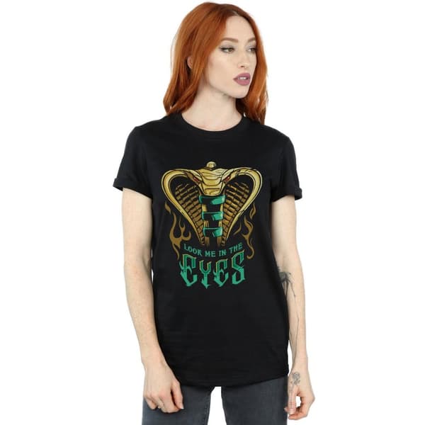 Disney Womens/Ladies Aladdin Movie Jafar Snake Eyes Cotton Boyfriend T-Shirt