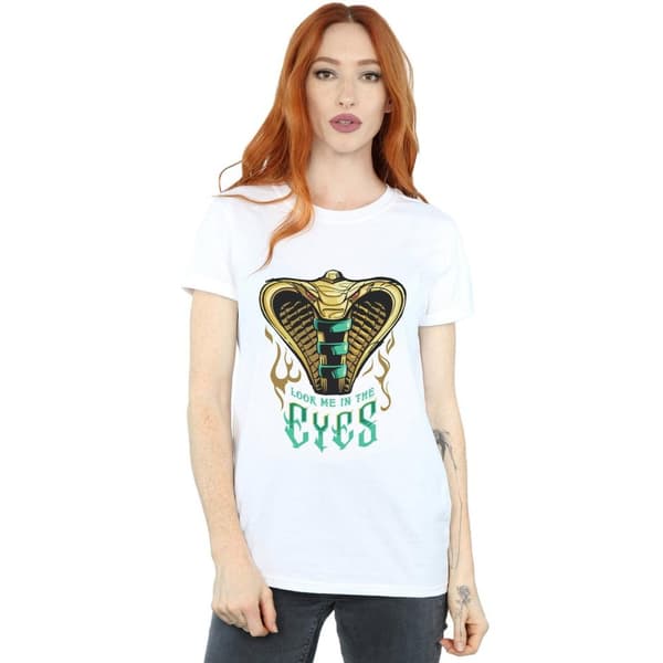Disney Womens/Ladies Aladdin Movie Jafar Snake Eyes Cotton Boyfriend T-Shirt
