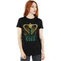Pikkukuva 2 / 3: Disney Womens/Ladies Aladdin Movie Jafar Snake Eyes Cotton Boyfriend T-Shirt