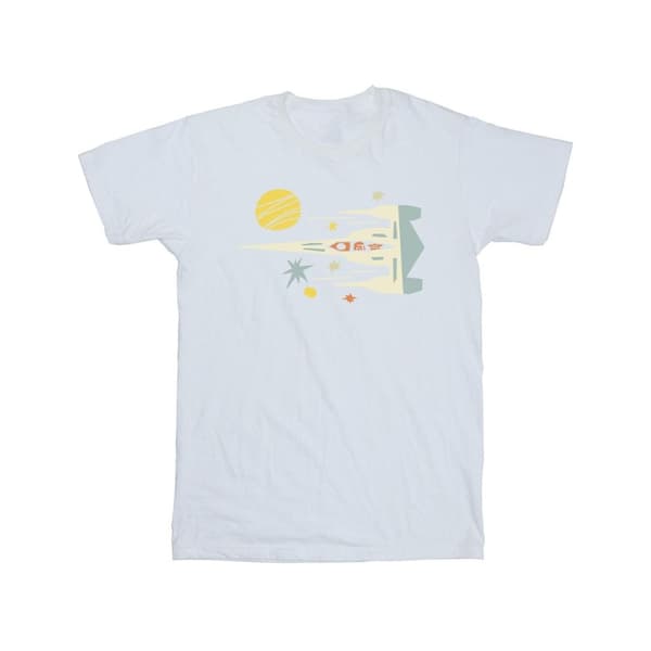 Star Wars Girls The Mandalorian Cutout Ship Cotton T-Shirt