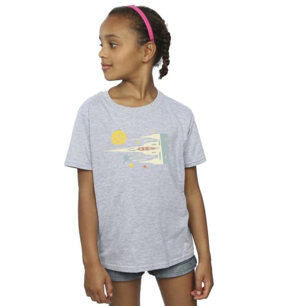 Star Wars Girls The Mandalorian Cutout Ship Cotton T-Shirt