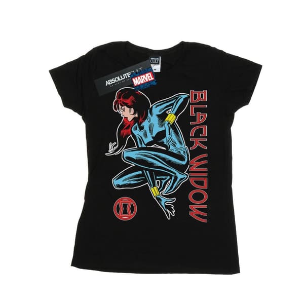 Marvel Black Widow In Action - bomulls-T-shirt för damer/kvinnor