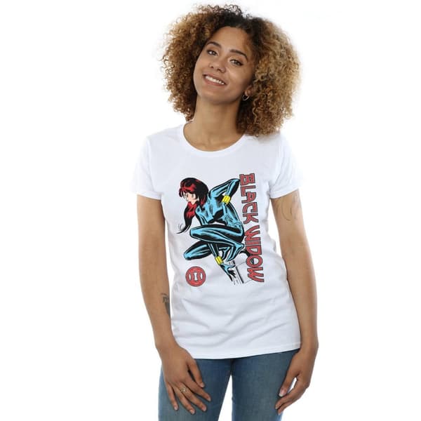 Marvel Black Widow In Action - bomulls-T-shirt för damer/kvinnor