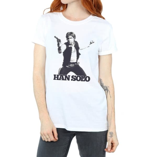 Star Wars Womens/Ladies Han Solo Retro Photo Cotton Boyfriend T-Shirt
