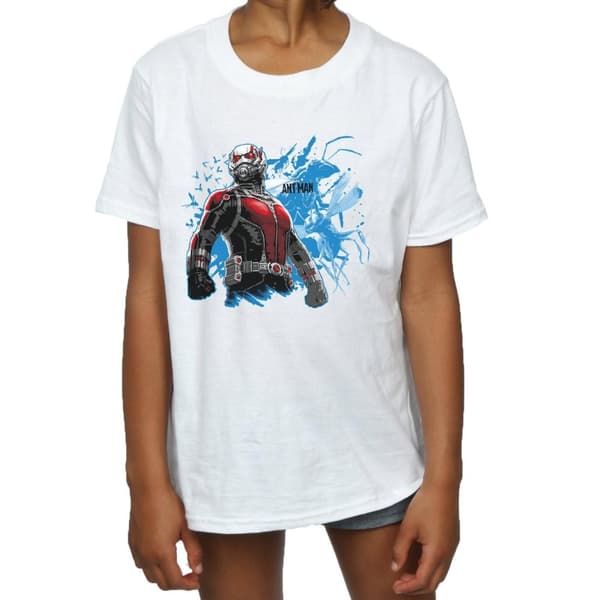 Marvel T-shirt i bomull med stående Ant-Man för flickor