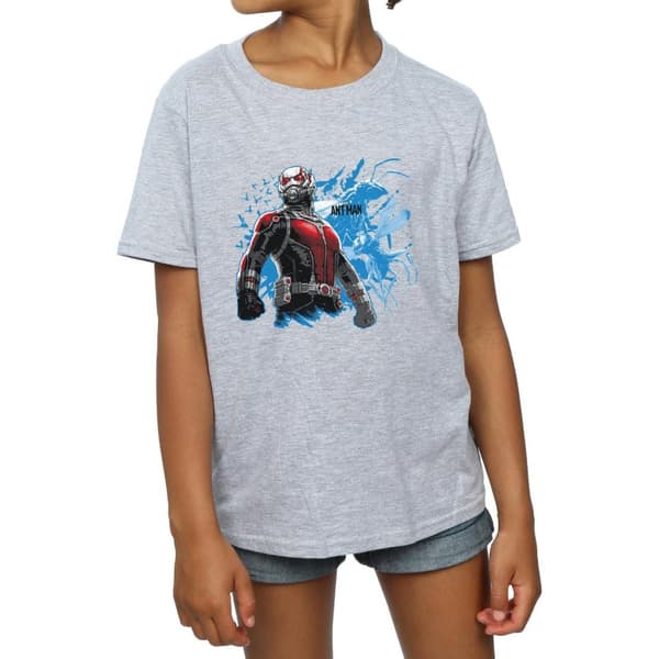 Marvel T-shirt i bomull med stående Ant-Man för flickor