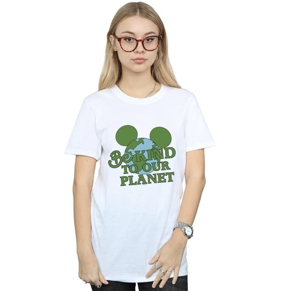 Disney Dam/Tjej Musse Pigg Be Kind Bomull Boyfriend T-shirt