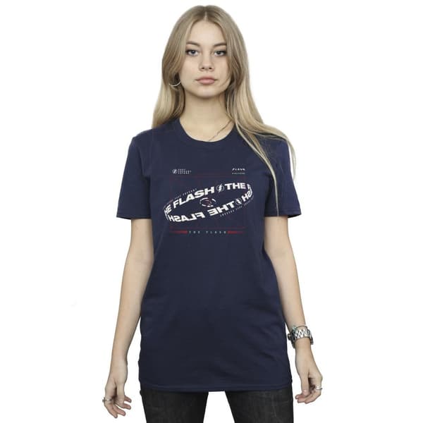 DC Comics Womens/Ladies The Flash Graph Cotton Boyfriend T-Shirt