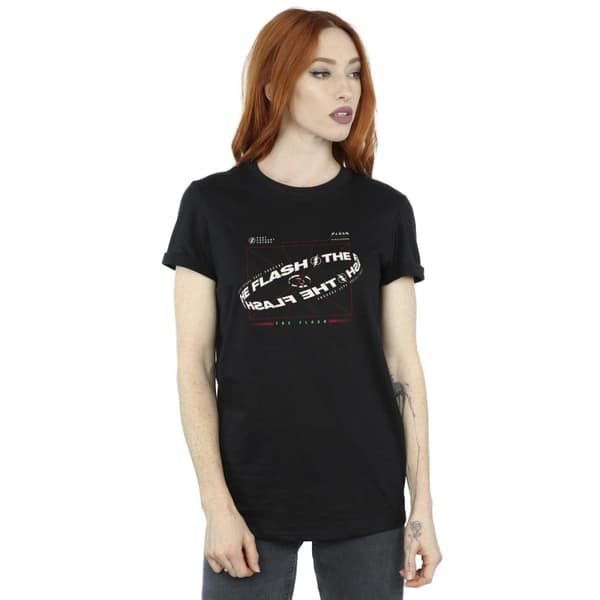 DC Comics Womens/Ladies The Flash Graph Cotton Boyfriend T-Shirt