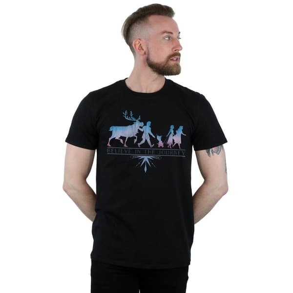Disney Mens Frozen 2 Believe In The Journey Silhouette T-Shirt