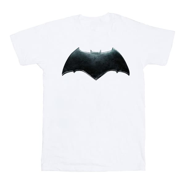 DC Comics Dam/Tjej Justice League Movie Batman Emblem Bomull Boyfriend T-shirt