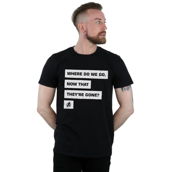Marvel Avengers Endgame Where Do We Go T-shirt för herrar