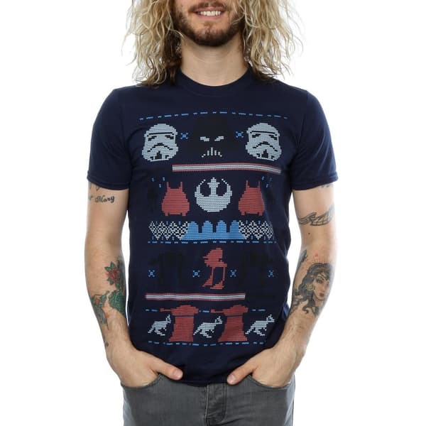 Star Wars Herre Dark Side Fair Isle jule T-shirt