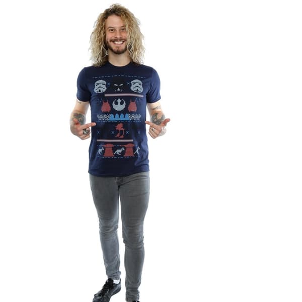 Star Wars Herre Dark Side Fair Isle jule T-shirt