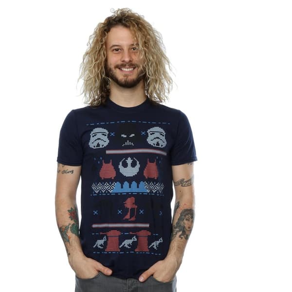 Star Wars Herre Dark Side Fair Isle jule T-shirt