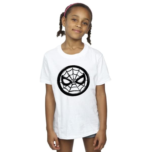 Marvel T-shirt i bomull med Spider-Man-logga på bröstet för flickor