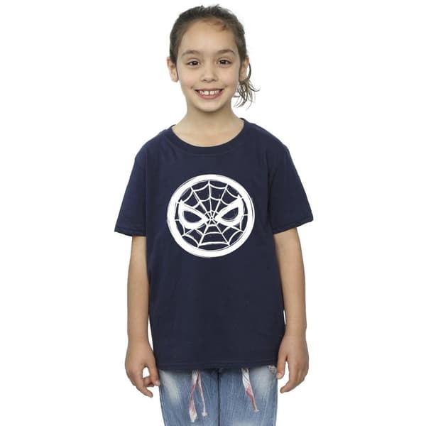 Marvel T-shirt i bomull med Spider-Man-logga på bröstet för flickor