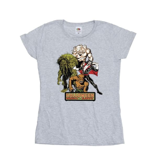 Marvel Womens/Ladies Halloween Monsters Cotton T-Shirt