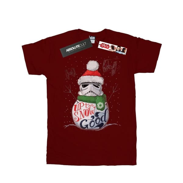 Star Wars Boys Stormtrooper Up To Snow Good T-Shirt Burgundy 12-13 Years