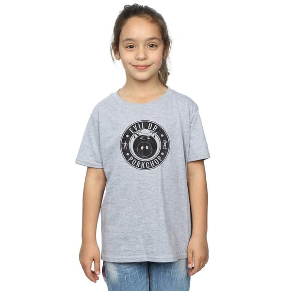 Disney T-shirt i bomull med logotyp för flickor Toy Story Evil Dr Pork Chop
