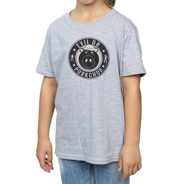 Disney T-shirt i bomull med logotyp för flickor Toy Story Evil Dr Pork Chop