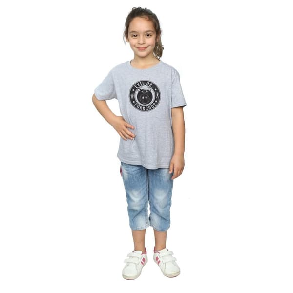 Disney T-shirt i bomull med logotyp för flickor Toy Story Evil Dr Pork Chop