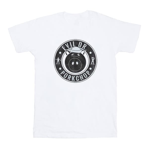 Disney T-shirt i bomull med logotyp för flickor Toy Story Evil Dr Pork Chop