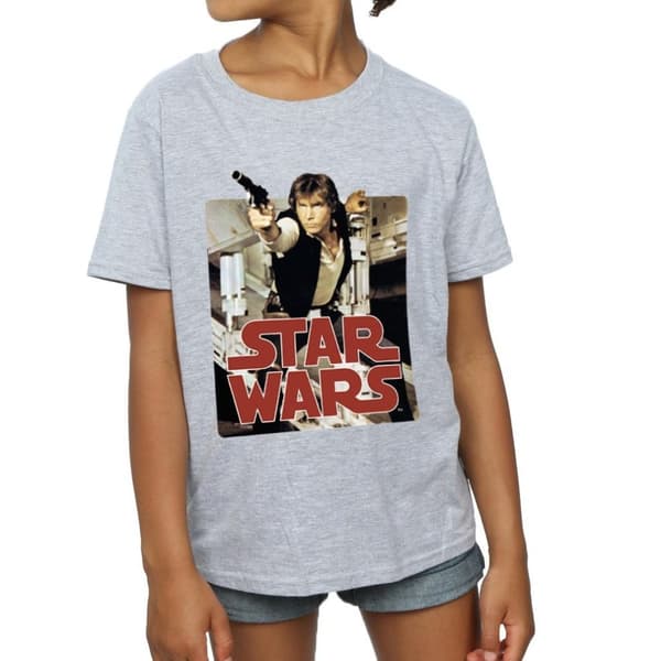 Star Wars Han Solo Shooting T-shirt i bomull för flickor