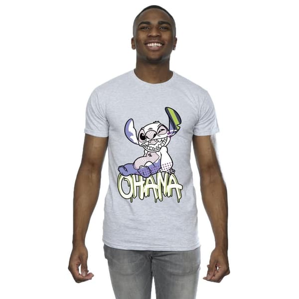 Disney Lilo And Stitch Ohana Graffiti T-shirt för herrar