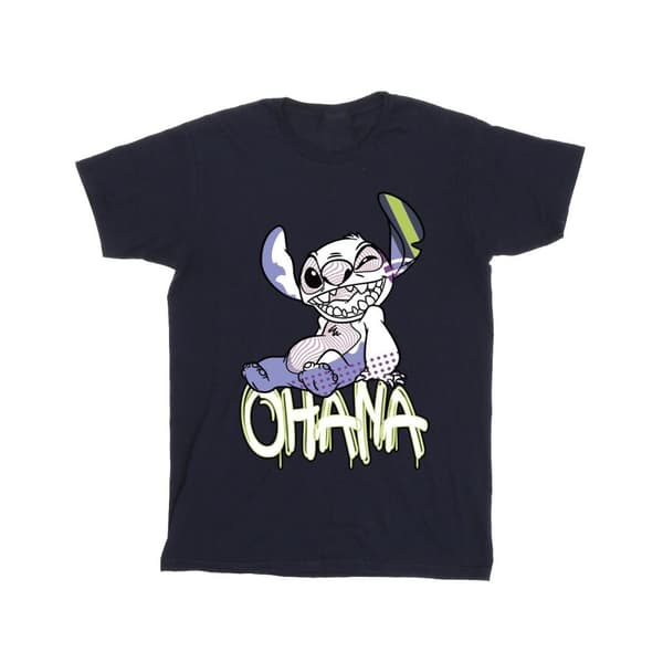 Disney Lilo And Stitch Ohana Graffiti T-shirt för herrar