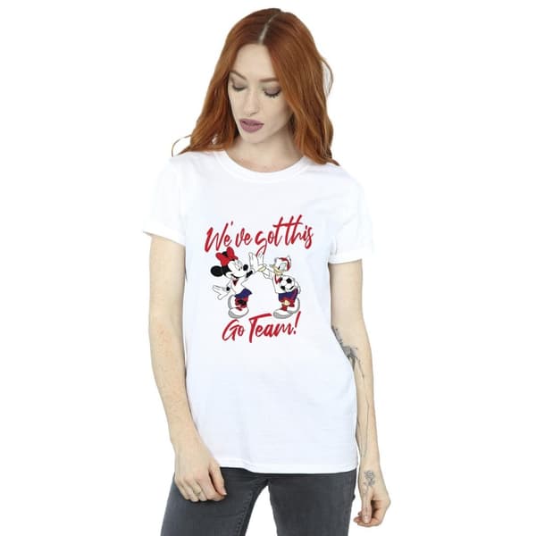 Disney Womens/Ladies Minnie Daisy We´ve Got This Cotton Boyfriend T-Shirt