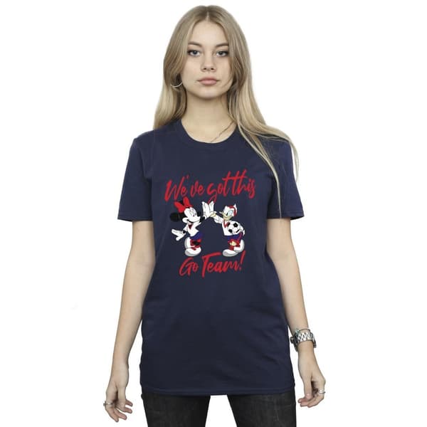 Disney Womens/Ladies Minnie Daisy We´ve Got This Cotton Boyfriend T-Shirt