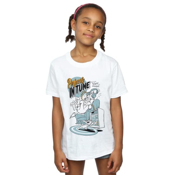 Tom And Jerry Perfectly In Tune T-shirt i bomull för flickor