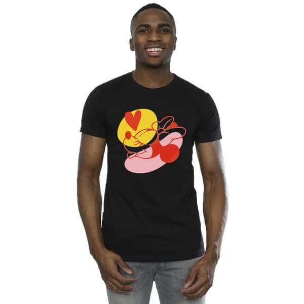 Disney Mens Minnie Mouse Tongue Heart T-Shirt