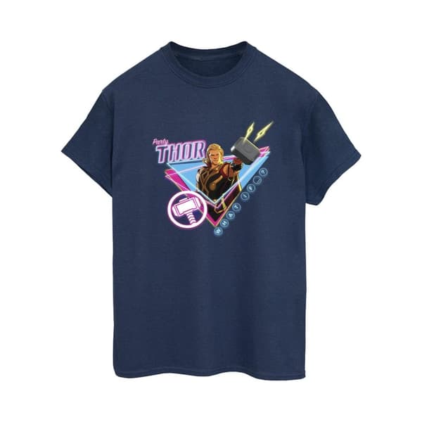 Marvel Dam/kvinnor What If Party Thor Alt Boyfriend T-shirt i bomull