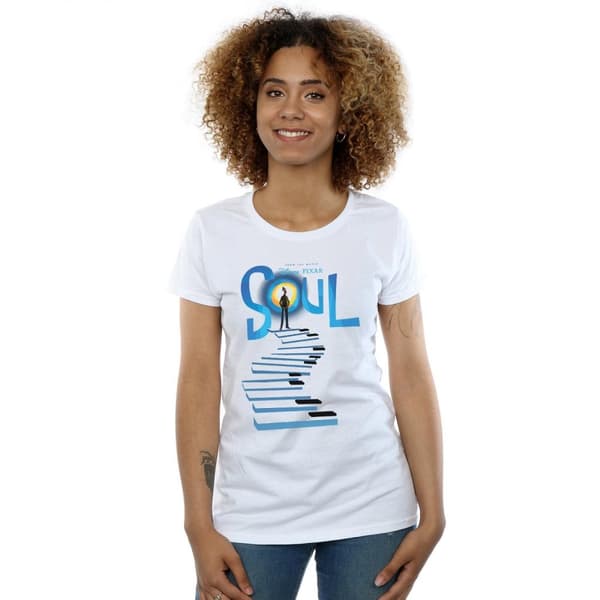 Disney Womens/Ladies Soul Poster Art Cotton T-Shirt