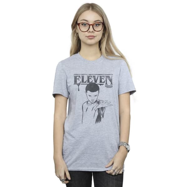 Netflix Stranger Things Dark Eleven - dam/dam Boyfriend-t-shirt i bomull