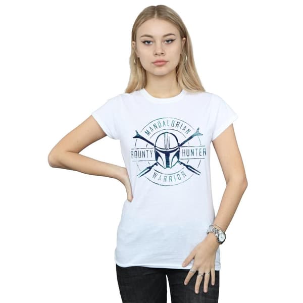 Star Wars Dam/Tjej The Mandalorian Warrior Crest T-shirt i bomull