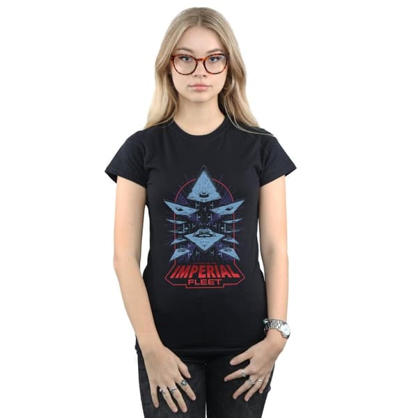 Star Wars Bomulls-T-shirt för damer/kvinnor - Attack of the Imperial Fleet