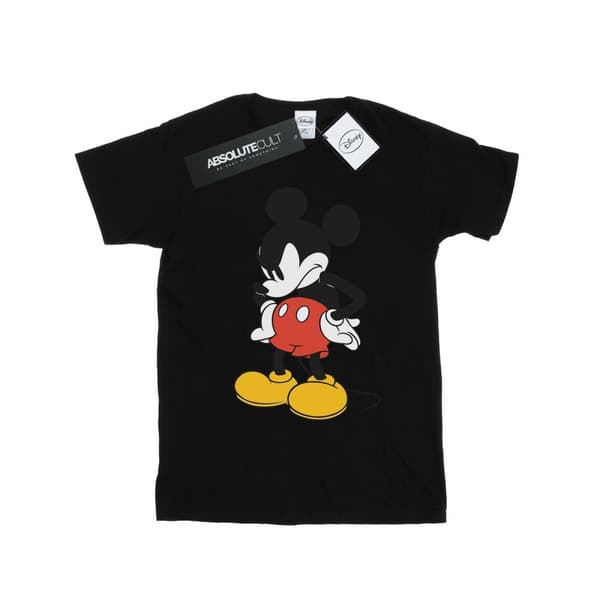 Disney Dam/Micky Mouse Angry Look Down Boyfriend T-shirt i bomull