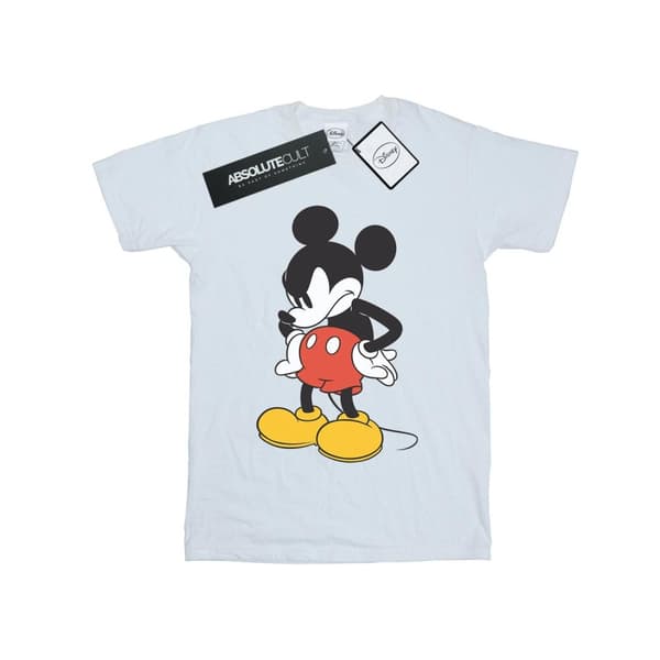 Disney Dam/Micky Mouse Angry Look Down Boyfriend T-shirt i bomull