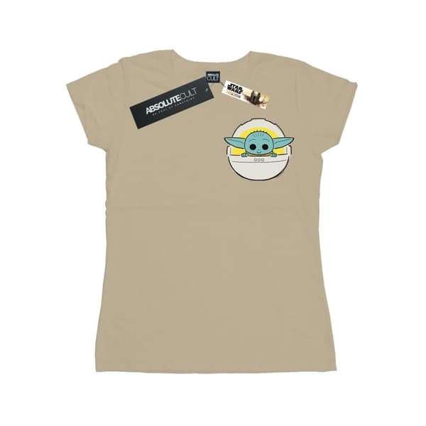 Star Wars The Mandalorian - dam/dam The Child Basket Bröst T-shirt med tryck i bomull