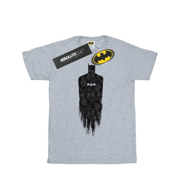 DC Comics Girls Batman Brushed Cotton T-Shirt Sports Grey 7-8 Years